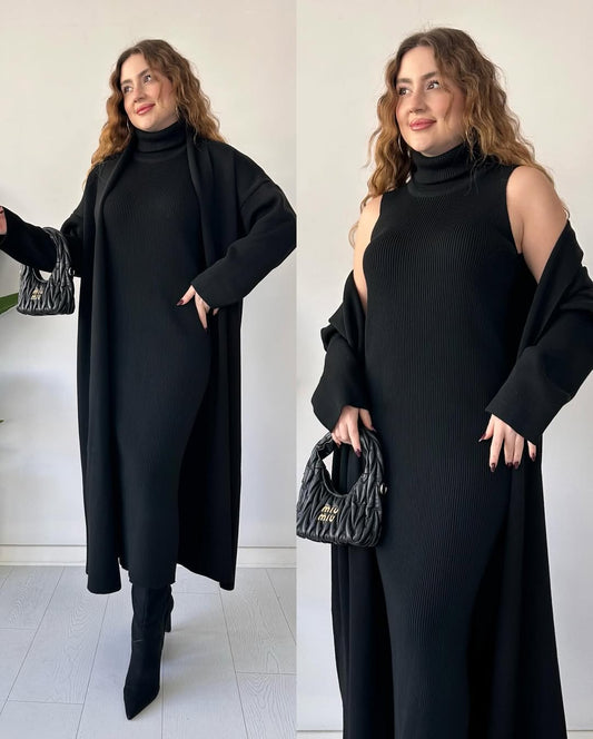 Winter – High-Neck Coat Set 2PCs
