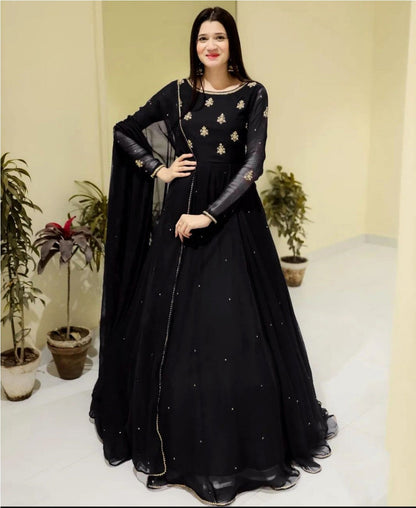 Saba – Pearl Lace Chiffon Maxi 3PC