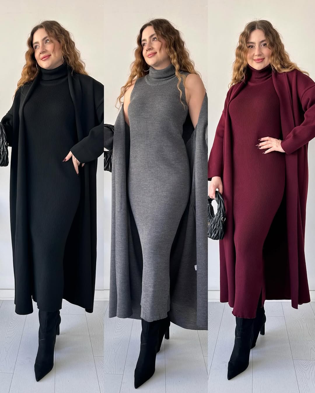 Winter – High-Neck Coat Set 2PCs
