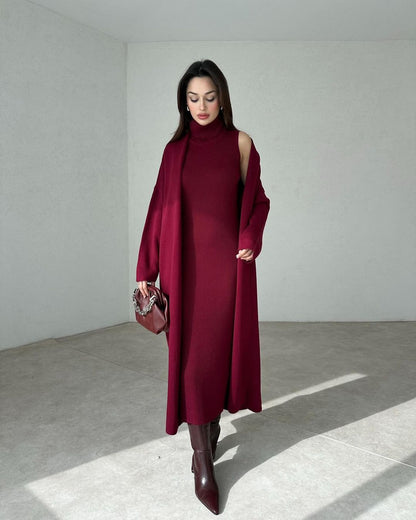 Winter – High-Neck Coat Set 2PCs
