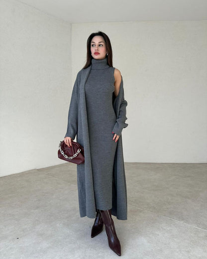 Winter – High-Neck Coat Set 2PCs